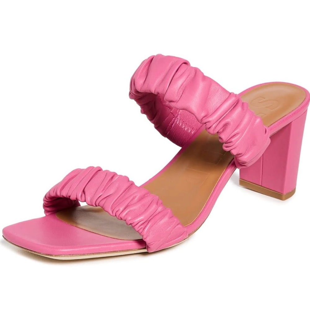 NWT STAUD FRANKIE RUCHED SANDAL in BLOSSOM